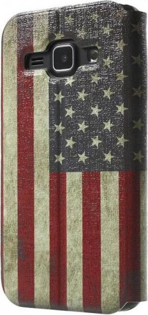 Produktbild MU Style Leder Hülle mit Muster (Samsung Galaxy J1)