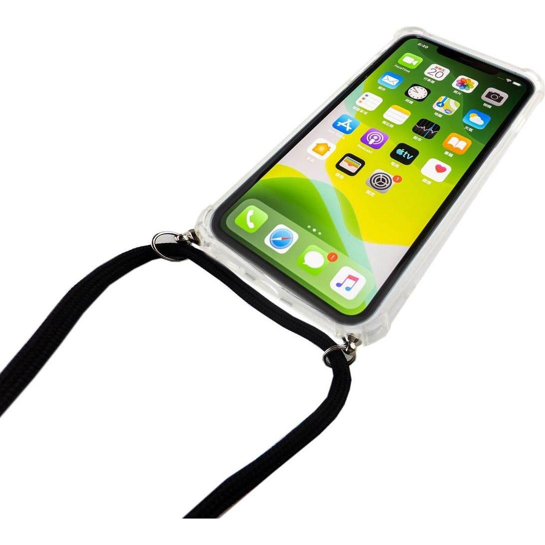 Thumbnail - König Design Apple iPhone 11 Pro Handykette Hülle mit Band Case zum umhängen Kordel Schwarz, Handykette, Transparent