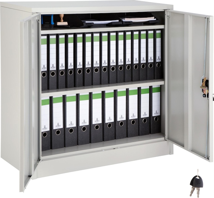 tectake Filing cabinet with 3 shelves (90 x 40 x 90 cm)