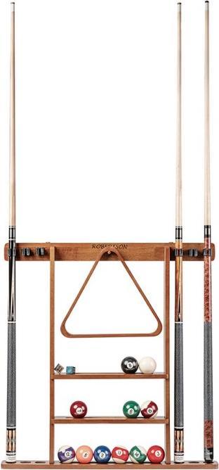 Image du produit Robertson Support mural pour 6 queues de billard chêne