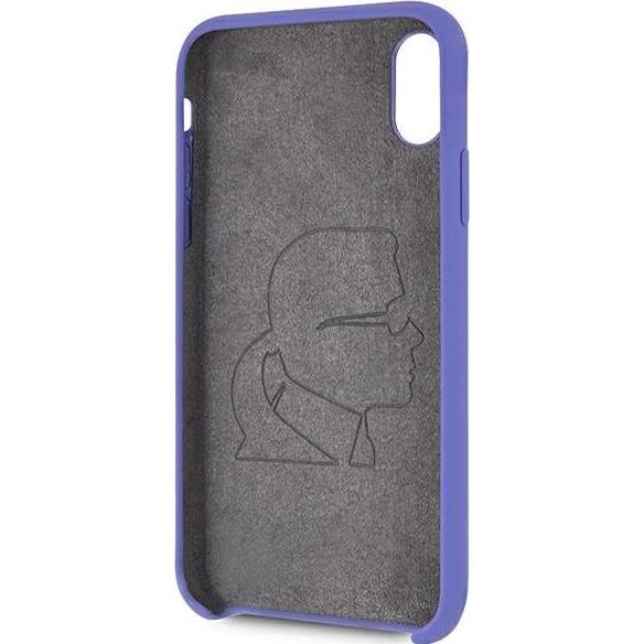 Thumbnail - Karl Lagerfeld case for iPhone X / XS KLHCPXSLVOG hard case purple Silicone (Apple iPhone X, Apple iPhone XS), Smartphon...