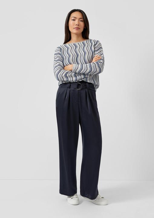 Produktbild s.Oliver Strickpullover Multicolor Feinstrick-Pullover mit U-Boot-Ausschnitt (42)