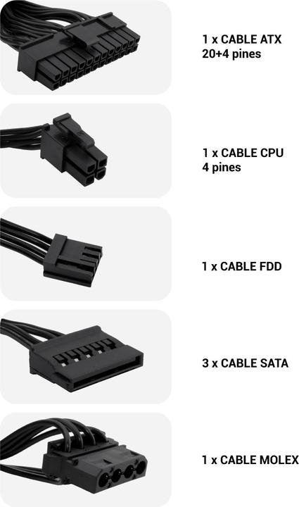 Produktbild CoolBox BASIC500GR-S (500 W)