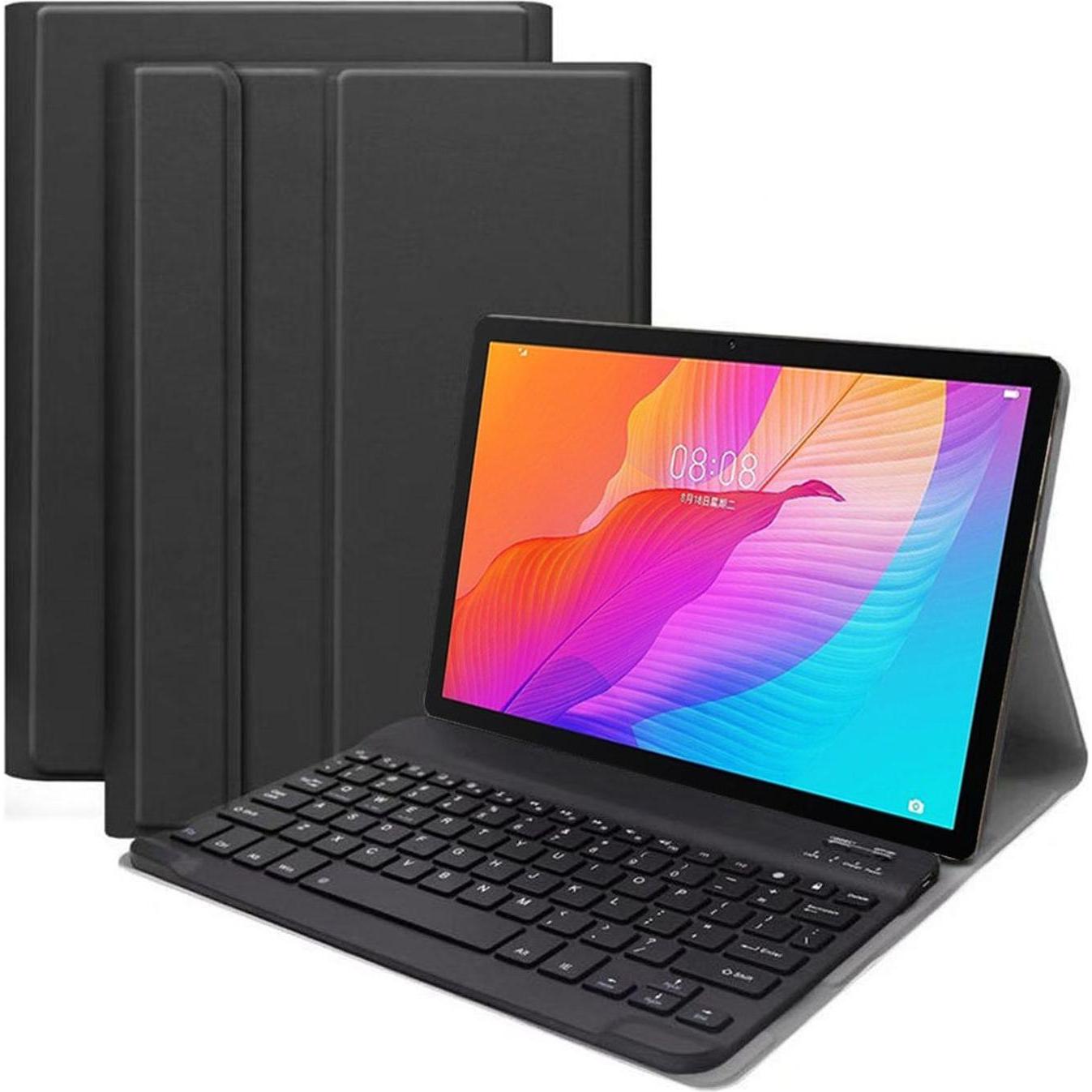 Lobwerk 2in1 Bluetooth Tastatur und Cover für Huawei Honor 6 T10/T10S Matepad Case Schutz Hülle, Tablet Tastatur, Schwar...