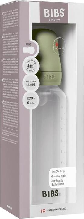 Actual product image Bibs Anti Colic Bottle Silicone 270 ml Medium Flow Sage (270 ml)
