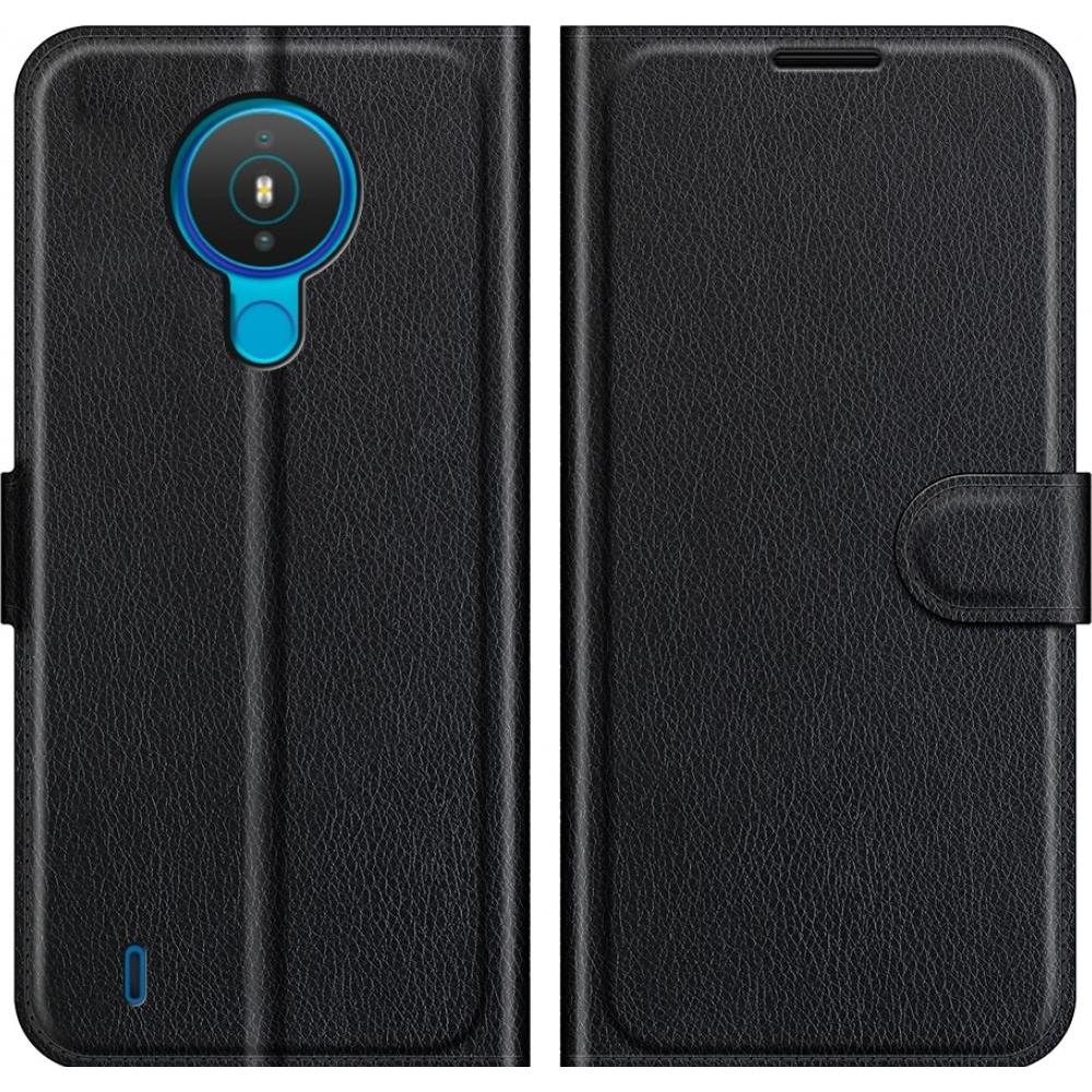 Thumbnail - Screenguard Nokia 1.4 Leather Guard Lederhülle (Nokia 1.4), Smartphone Hülle, Schwarz