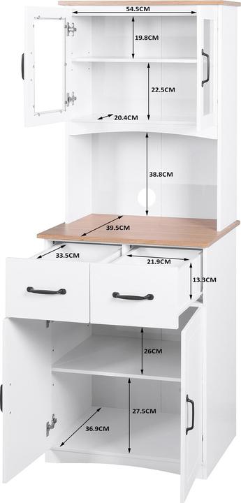 Produktbild HTI-Living Küchenbuffet Landhausstil Weiss