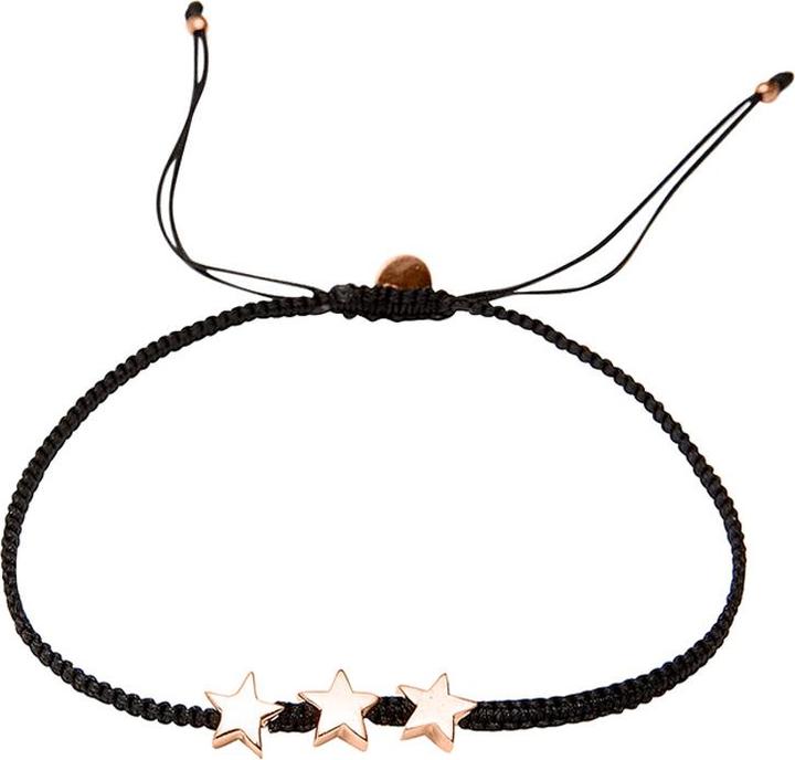 Produktbild Leyda Armband Stern (21 cm, vergoldet 750 / 18 K Gold, Baumwolle, Silber 925)