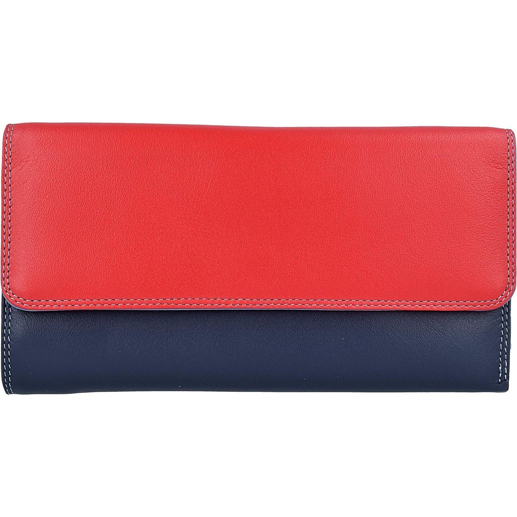 Mywalit, Damen, Portemonnaie, Tri-fold Zip Wallet Geldbörse Leder 17 cm, Blau
