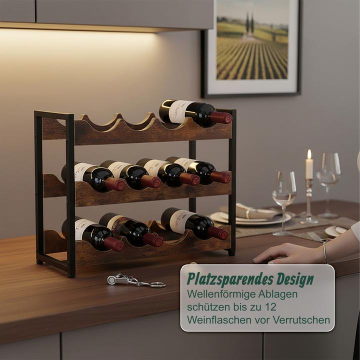 Actual product image Relaxdays winerack (12 bottles, 44.50 x 20 x 38 cm)
