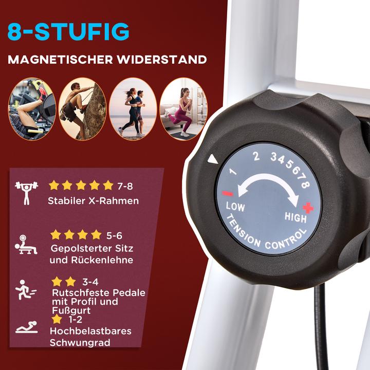 Actual product image Homcom Bicycle trainer with magnetic resistance