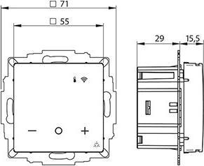 Actual product image Eberle Controls EBER room thermostat UP
