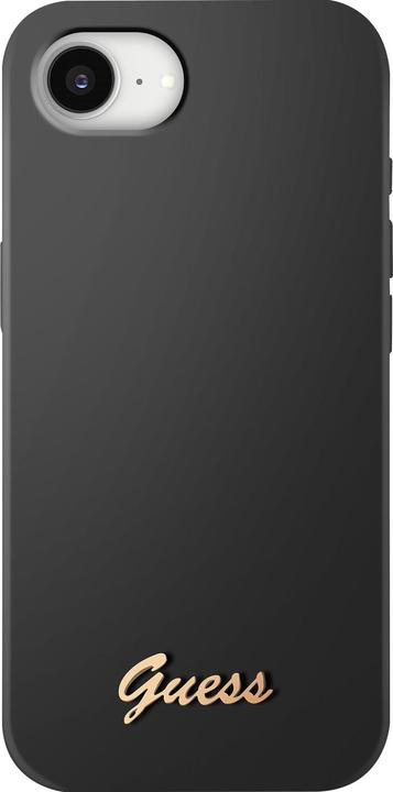 Immagine prodotto Guess - Silicone Script Metal Logo (GUHMPSE4SMBSLK) - iPhone 16e - Black (Apple iPhone 16e, Apple iPhone 17e)