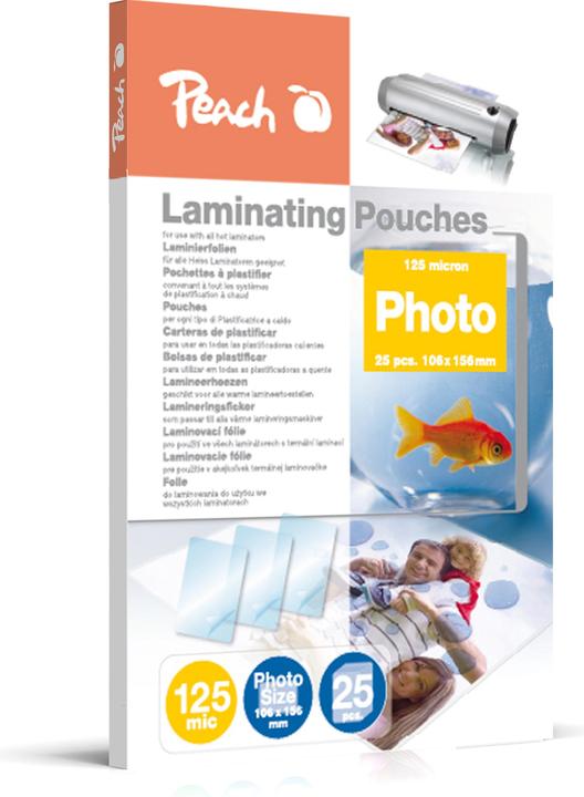 Actual product image Peach Laminating film photo size (10 x 15 cm, 25 pcs., 125 µm)