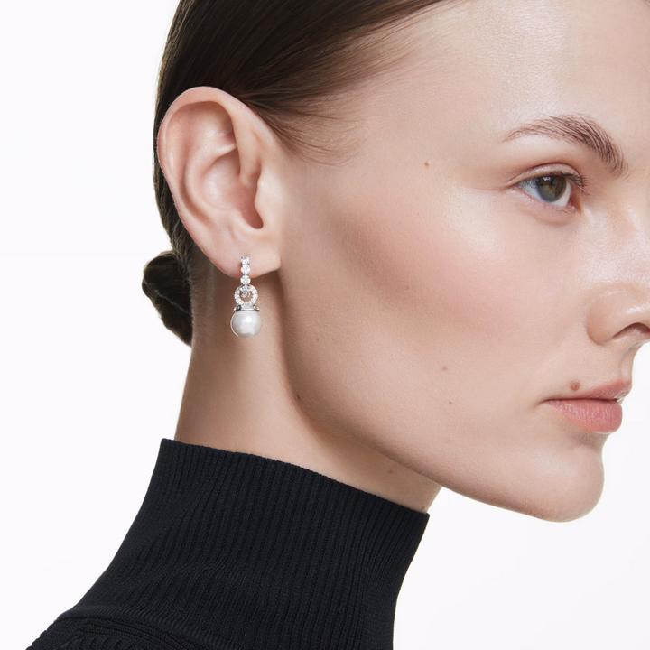 Immagine prodotto Swarovski Matrix Drop Ohrhänger Kristallperle Rundschliff Weiss (Metallo Swarovski)