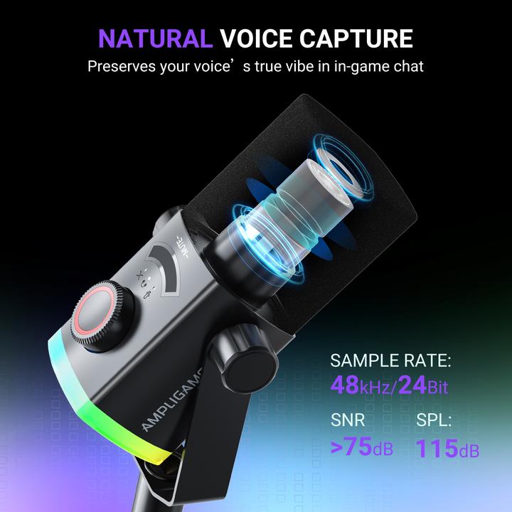 Produktbild Fifine AM8 ProT RGB Gaming Mikrofon inkl. RGB Mikrofonarm