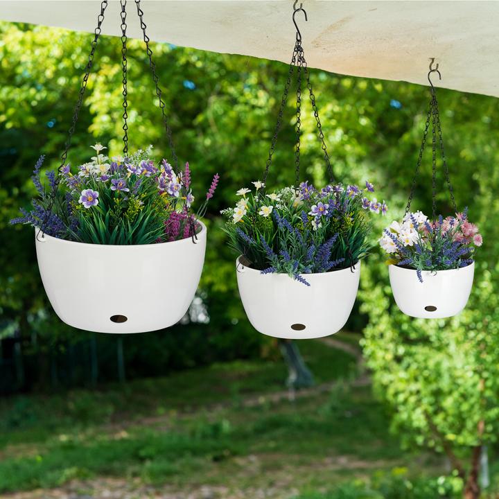 Actual product image Relaxdays 3-piece hanging basket set (28.50 cm)