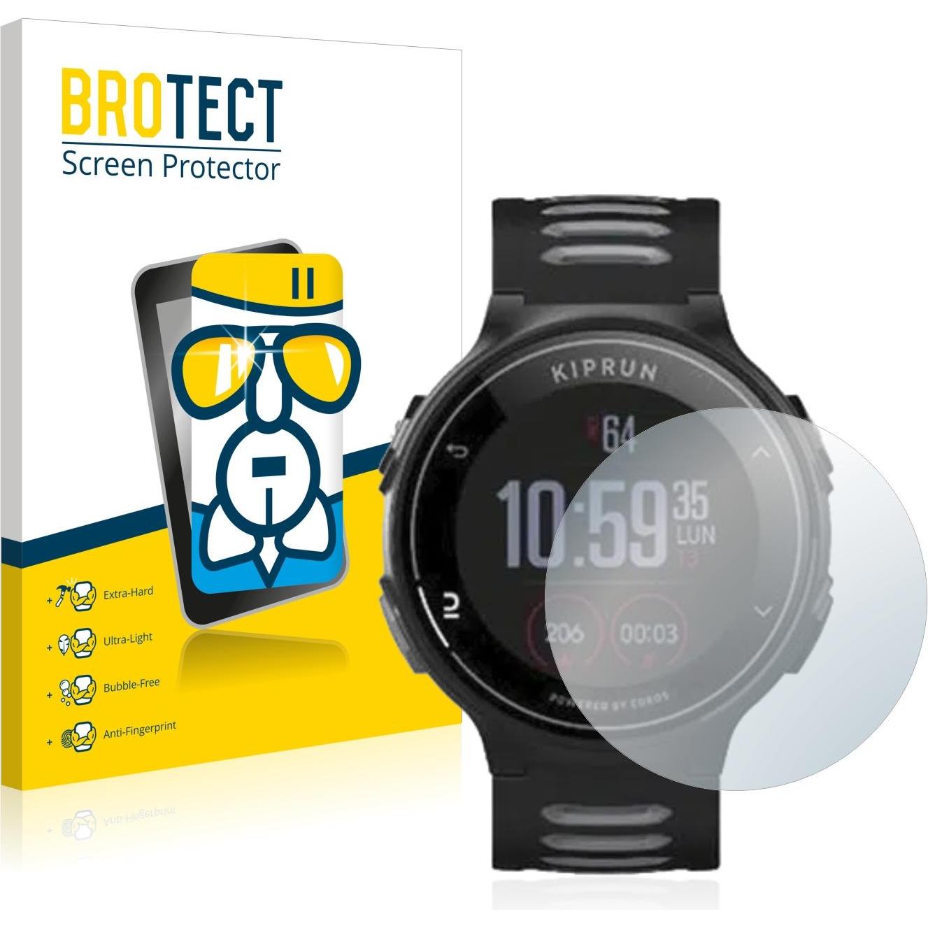 BROTECT AirGlass Panzerglasfolie, Smartwatch Schutzfolie, Transparent