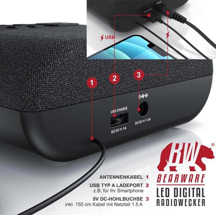 Produktbild Bearware DAB Plus Radiowecker