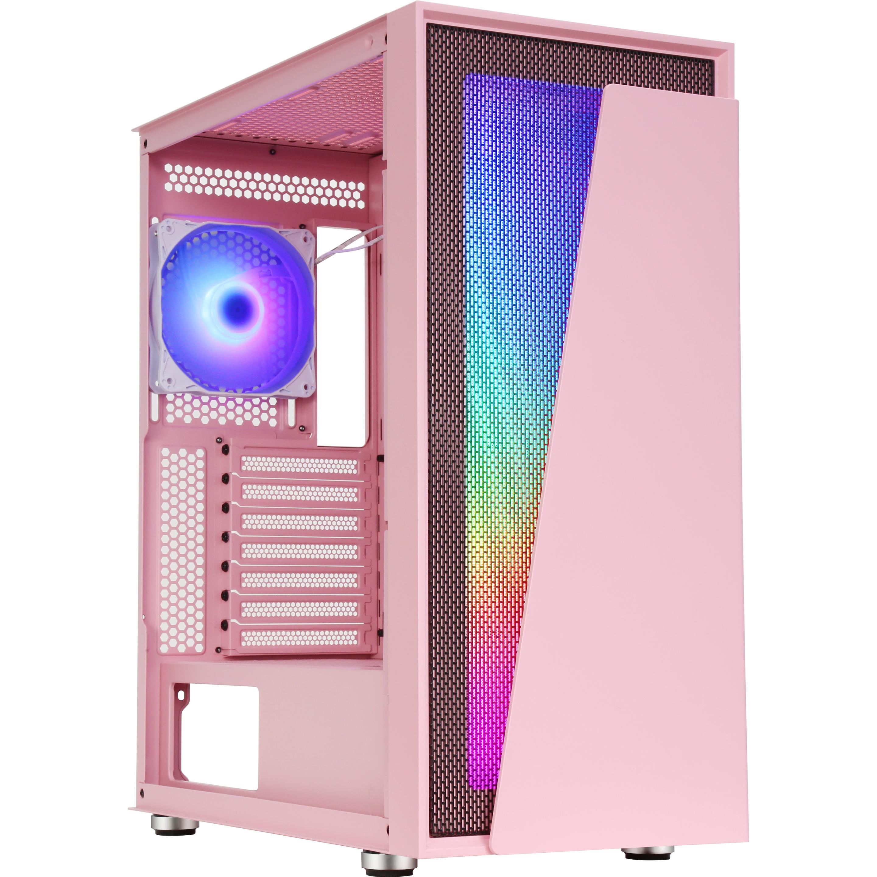 Blackstar Artemis 3705 ATX Case with Window, Pink (ATX), PC Gehäuse, Pink
