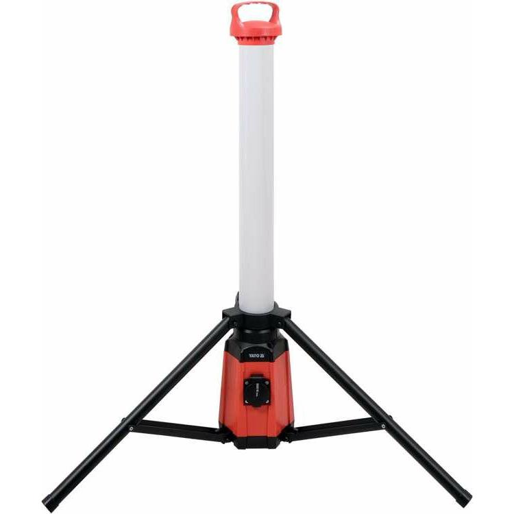 Yato, Arbeitsleuchte, Profi LED Tower Baustrahler mit Steckdose und Stativ, 360° 3800 Lumen, 50 Watt, Höhe: 107 cm, I (3...