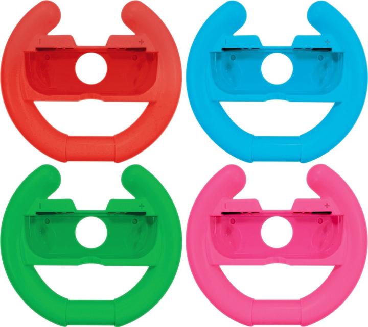Oniverse Pack of 4 Racing wheel controller holders - Blue/Red/Green/Pink (Switch)
