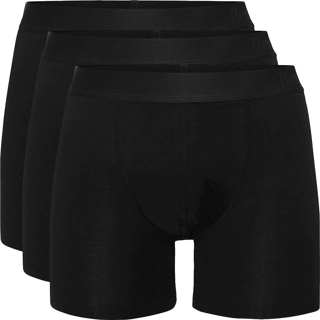 Resteröds, Herren, Unterhosen, 3er Pack Kalle Retro Short / Pant, Schwarz, (XL, 3er Pack)