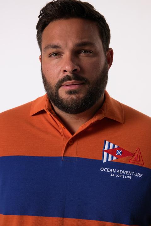 Produktbild Men+ Poloshirt, Langarm, Ringel-Piqué (XXL)