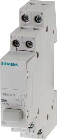 Immagine prodotto Siemens Pulsante REG 3S 1NC 20A 400VAC 1TE 5TE4812-1