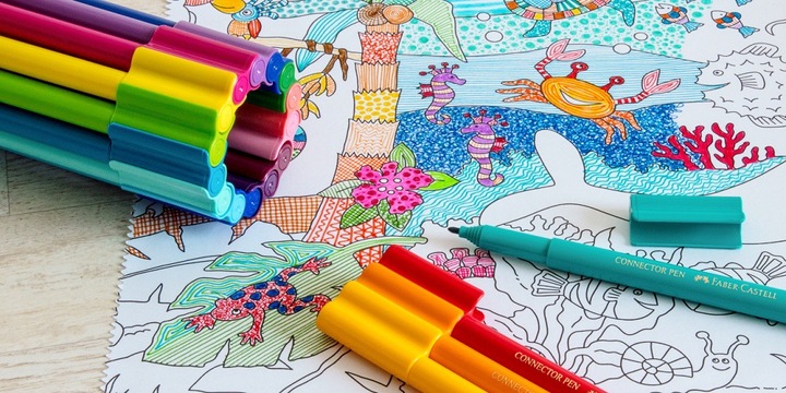 Immagine prodotto Faber-Castell Penna con punta in feltro Connettore (Multicolore, 80 x)
