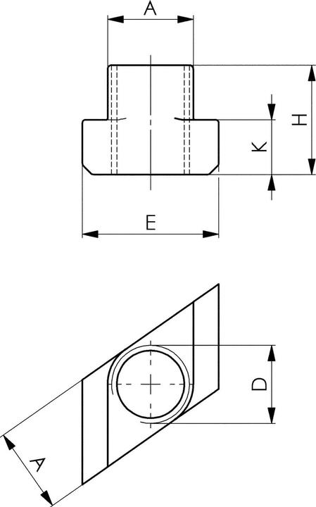 Immagine prodotto Amf Dado con scanalatura a T Rombo