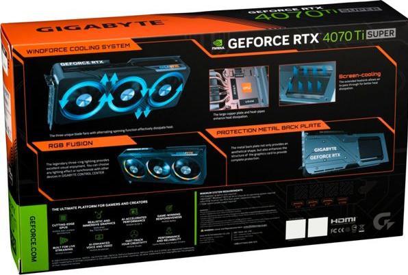 Productafbeelding Gigabyte GeForce RTX 4070 Ti SUPER GAMING OC 16G (16 GB)