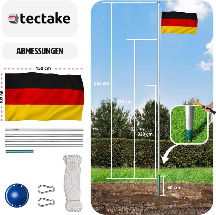 Image du produit tectake Mât Poteau