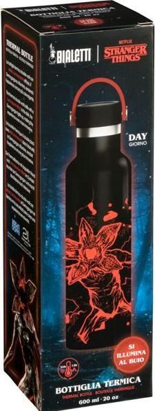 Actual product image Bialetti Trinkflasche Stranger Things, 600 ml, Schwarz / Rot (0.60 l)