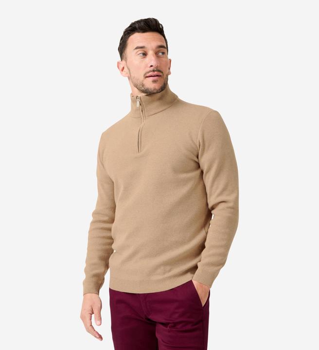 Actual product image Inesis Herren Golfpullover mit Stehkragen und Reissverschluss - MW500 beige (M)