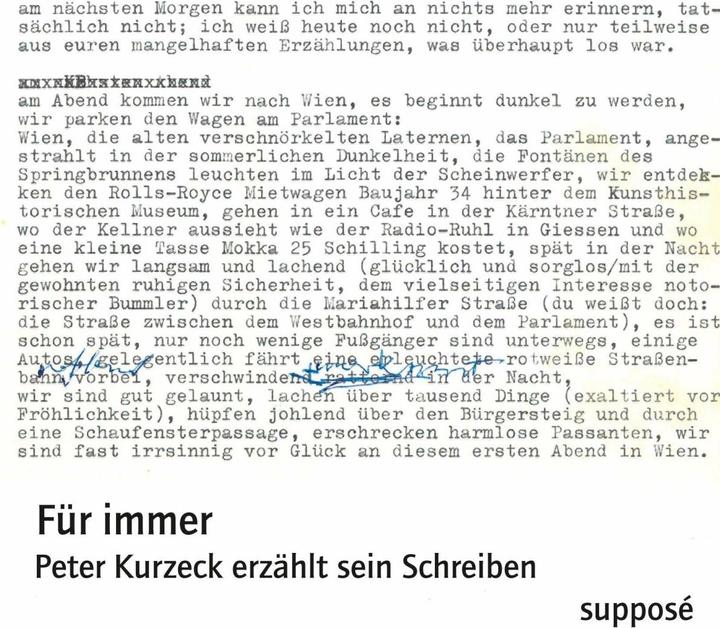 Actual product image Forever (Klaus Sander, Peter Kurzeck, German)