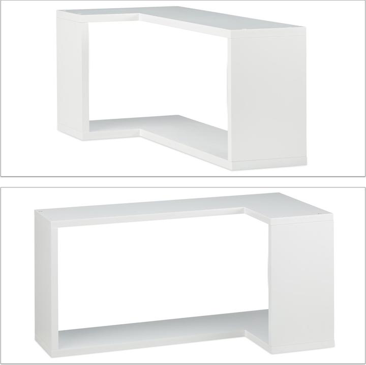 Actual product image Relaxdays Corner Wall Shelf Set of 2 (60 x 30 x 30 cm)