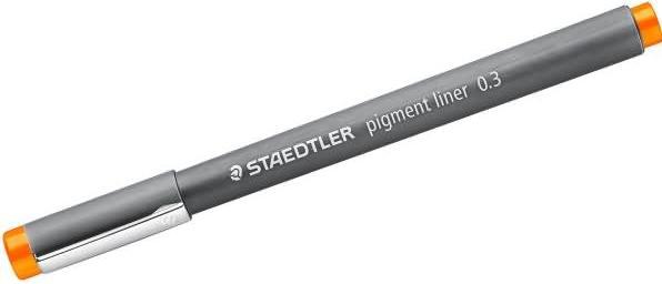Actual product image Staedtler pigment liner 308 fineliner, single product, orange, approx. 0.3 mm (Orange, 1x)