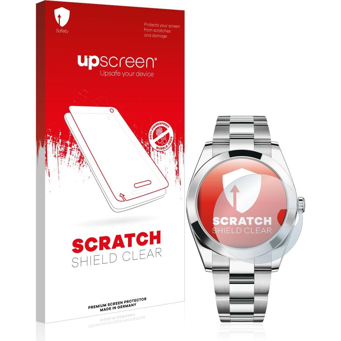 upscreen Scratch Shield Displayschutz, Smartwatch Schutzfolie, Transparent