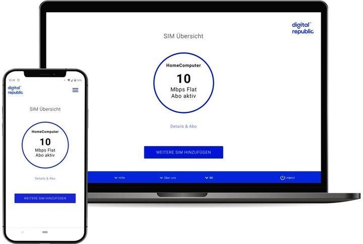 Produktbild Digital Republic SIM-Karte Unlimitiert Internet für 365 Tage – Low Speed (Unlimitiert)