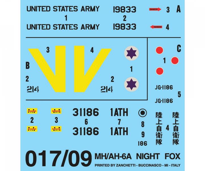 Actual product image Italeri AH-6 Night Fox