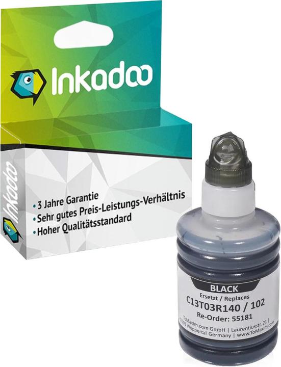 Image du produit Inkadoo Cartouches d'impression compatibles avec Epson C13T03R140 / 102 Cartouche d'encre, noire Noir (CF)