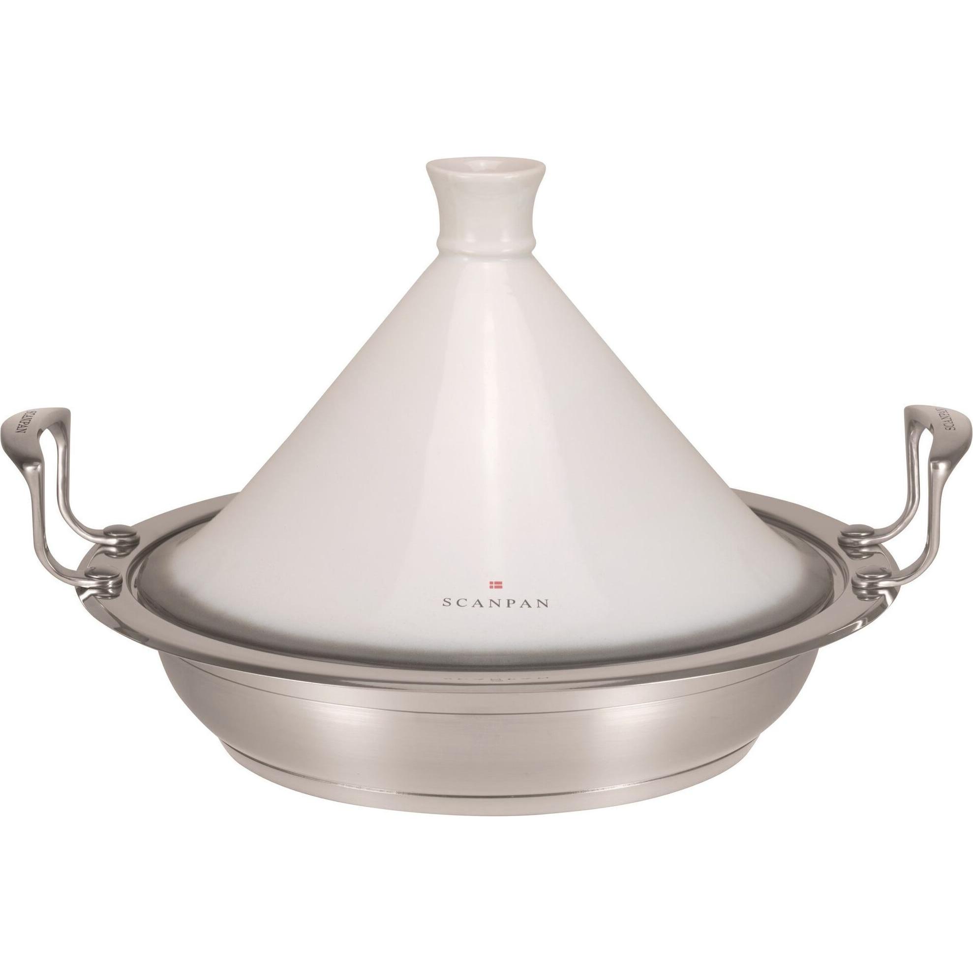 Scanpan Tajine-Impact, acciaio inox, 28 cm, 2 unità, Padella + Pentola, Argento
