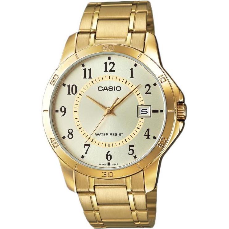 Casio, Armbanduhr, Enticer MTP-V004G-9BUDF, Gold, (Analoguhr, 40 mm)