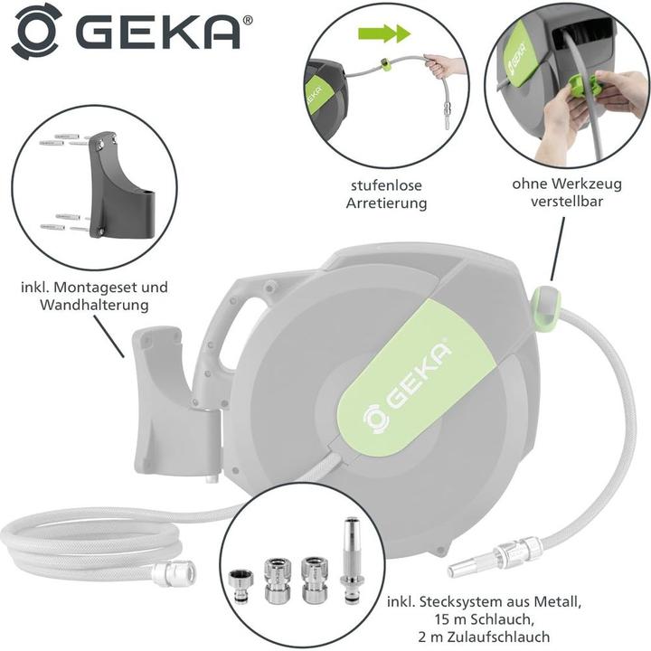 Image du produit Geka Boîte à tuyau murale automatique K15 (15 m)