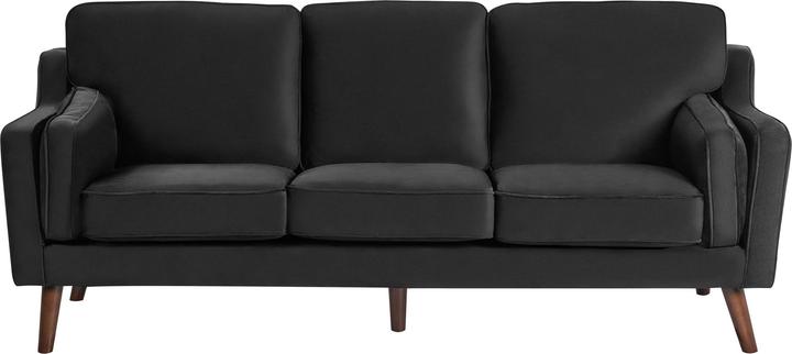 Produktbild Beliani LOKKA 3-Sitzer-Schwarz aus Samt (3-Sitzer)
