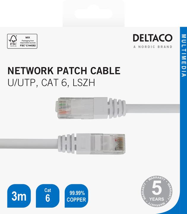 Produktbild Deltaco 210011 (U/UTP, CAT6, 3 m)