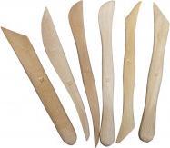 Actual product image Rayher Wooden modeling tools, natural, 6 pieces