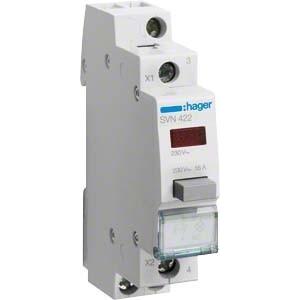 Thumbnail - Hager HAG SVN422 Taster, 1Ã mit LED Melder, rot, 230, Elektronikzubehör + Gehäuse, Rot