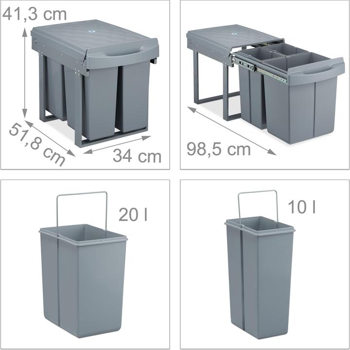 Produktbild Relaxdays Einbaumülleimer (10 l)